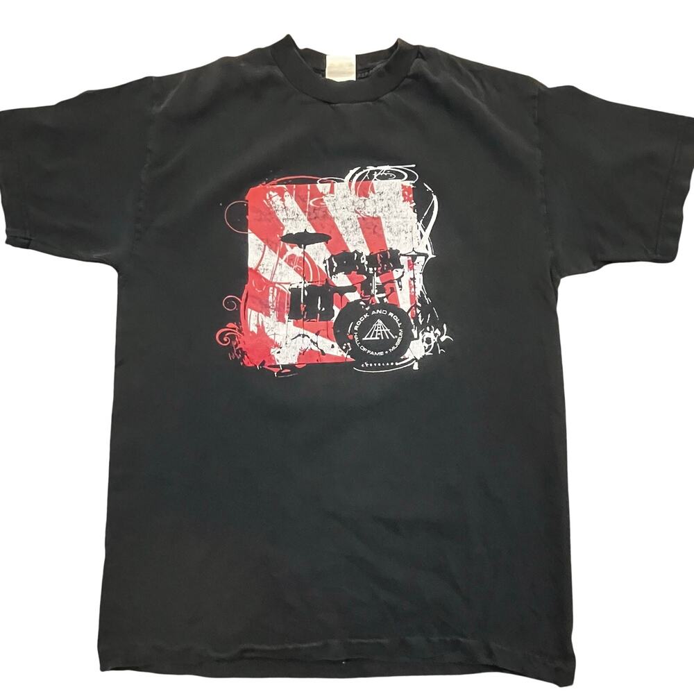Vintage Rock Hall‎ Cleveland Graphic T Shirt Mens Large Grunge Rock & Roll Music